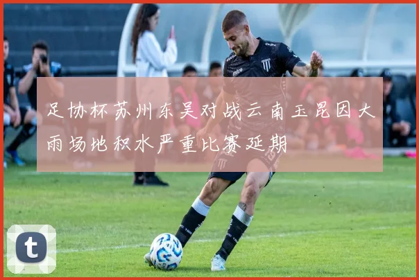 足协杯苏州东吴对战云南玉昆因大雨场地积水严重比赛延期